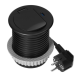 GNIAZDO MEBLOWE ORNO OR-GM-9040(GS)/B Ø6cm KABEL 1,9m 1xUSB SCHUKO